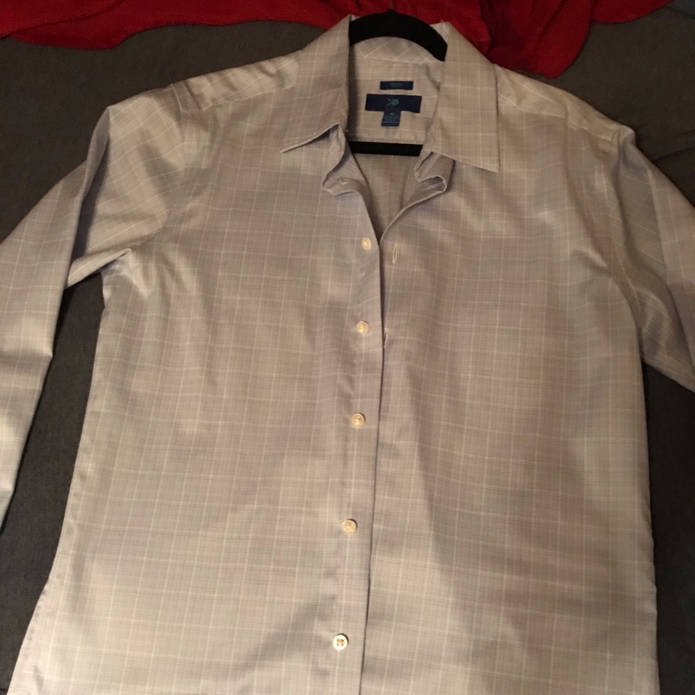 Egara blue and white long sleeve dress shirt